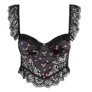 VS For Love & Lemons lace trim bustier